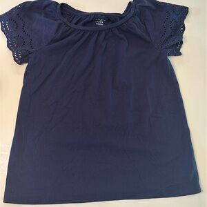 Cat & Jack Navy Blue Kids Blouse